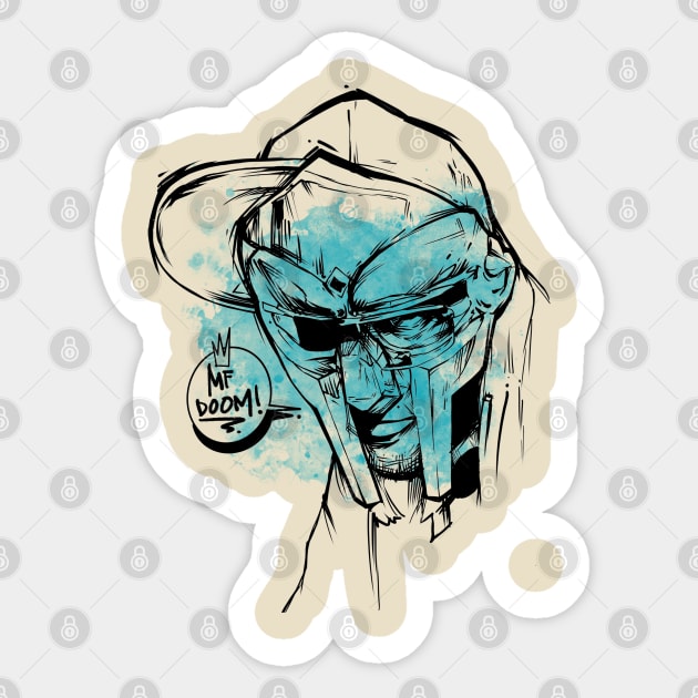 MF DOOM SKETCH Portrait Sticker by Basic Lee